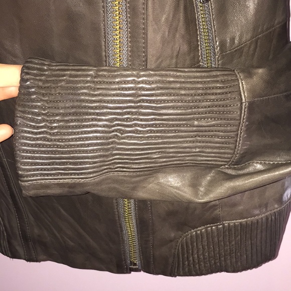 Mackage leather jacket Gunmetal studded shoulders - Picture 2 of 9